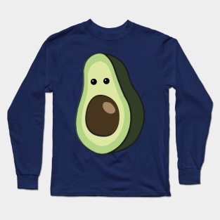 Poke face - funny avacado Long Sleeve T-Shirt